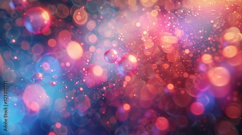 A collection of defocused particles with a mesmerizing, iridescent glow