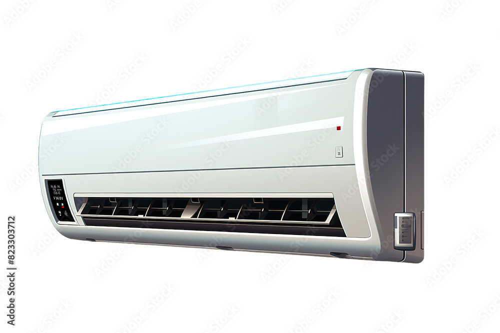 Air conditioner system isolated on PNG Background. Generative Ai. Air conditioner system isolated on PNG Background. Generative Ai.