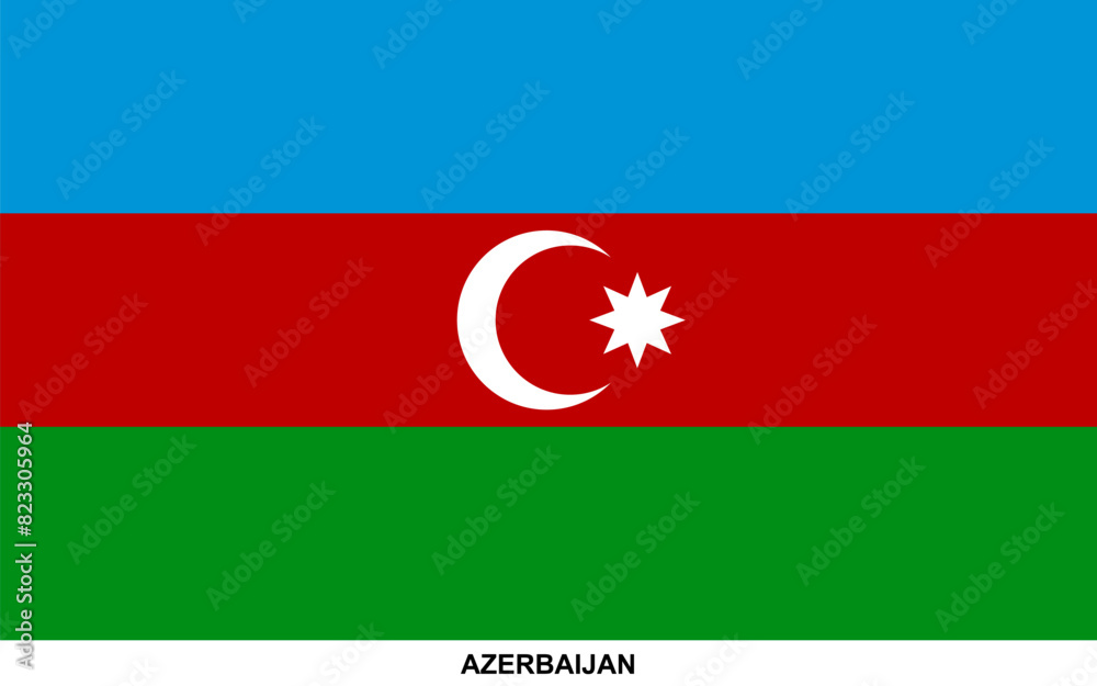 Flag of AZERBAIJAN, AZERBAIJAN national flag Flag of AZERBAIJAN, AZERBAIJAN national flag