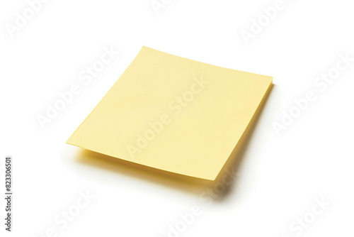 Yellow sticky post it note isolated on transparent or white background 