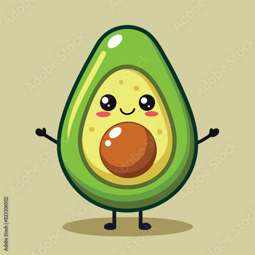 avocado character cartoon