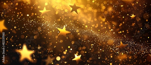 golden stars background wit...