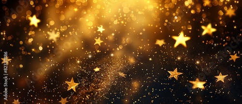 golden stars background wit...