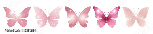 Glitter butterfly png on transparent background