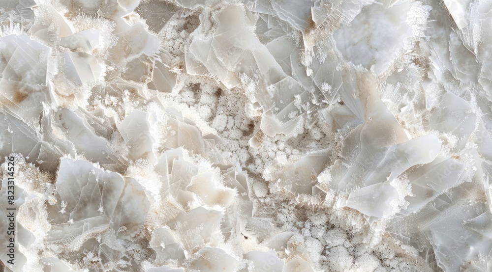A highly detailed and ultrarealistic closeup of white marble, showcasing the intricate patterns and textures in high resolution