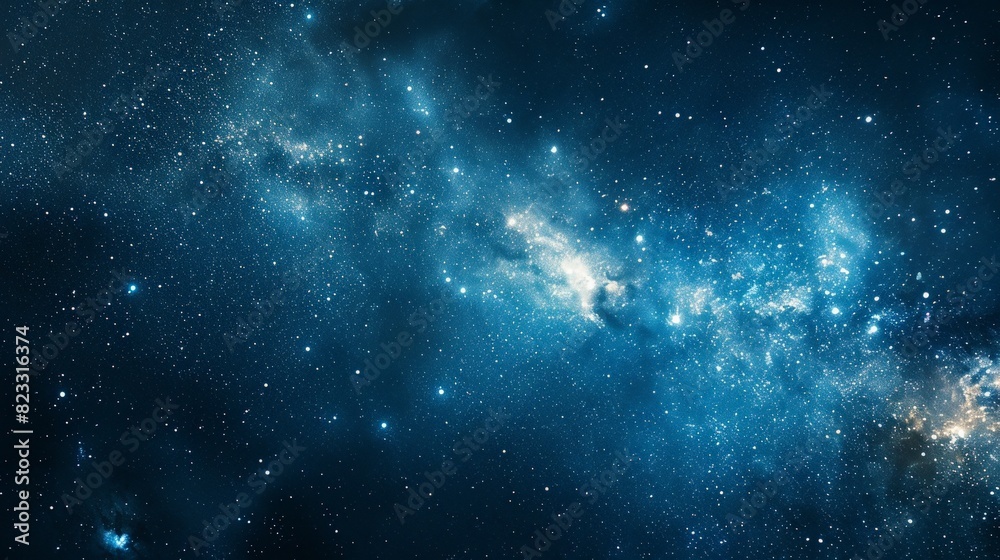 Fototapeta premium A serene photo of a starry night sky, filled with countless twinkling stars, evoking a sense of wonder and awe.