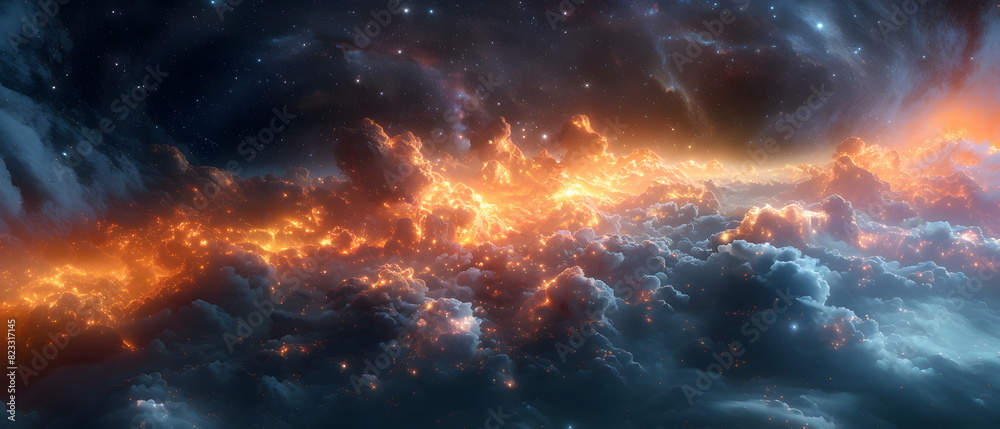 64k, 8k widescreen, 21:9, cloud skyscape, Fiery Sky and Water Blend, A captivating scene merging of fire and water against a backdrop of azure sky and billowing clouds, evoking a mesmerized nature 64k, 8k widescreen, 21:9, cloud skyscape, Fiery Sky and Water Blend, A captivating scene merging of fire and water against a backdrop of azure sky and billowing clouds, evoking a mesmerized nature