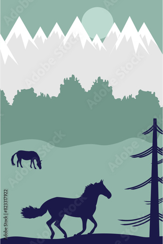 camping nature poster