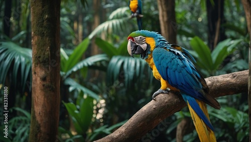 blue and yellow macaw ara