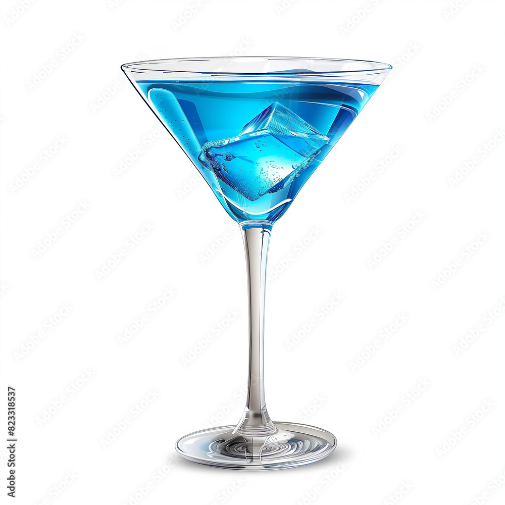 Refreshing Tropical Blue Alcoholic Beverage Refreshing Tropical Blue Alcoholic Beverage