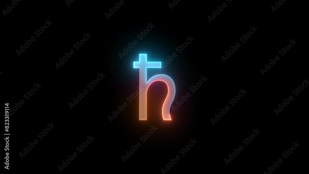 Neon saturn icon brown cyan color glowing animated black background Neon saturn icon brown cyan color glowing animated black background