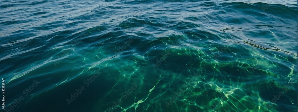 Blue-green sea water texture
