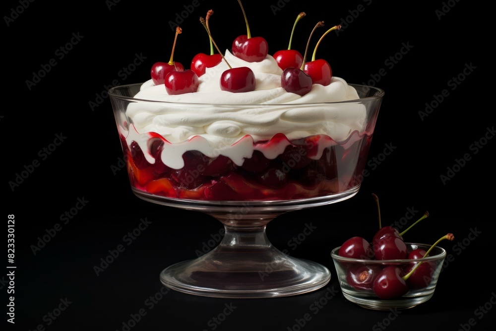 Creamy Trifle dessert chocolate. Cocoa food. Generate Ai Creamy Trifle dessert chocolate. Cocoa food. Generate Ai