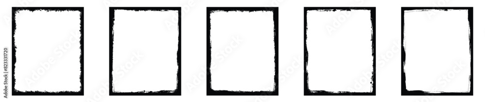 Grunge frame collecton. Grounge border set. Vector Graphic Elements Collection