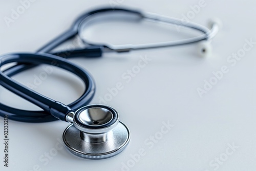 Close-Up of a Stethoscope on White Background for Medical and Healthcare Designs