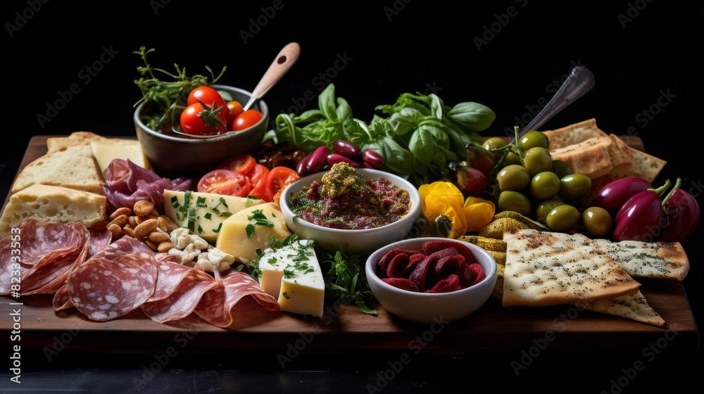 Tempting selection of Middle Eastern meze Tempting selection of Middle Eastern meze