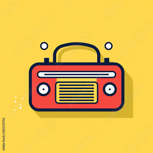 Radio_Speaker_Modern_Line_Icon_Vector_Line_Art_CuteIc_