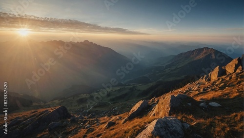 Breathtaking sunrise vista in the Tatra mountains