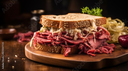 Classic Reuben sandwich sauerkraut
