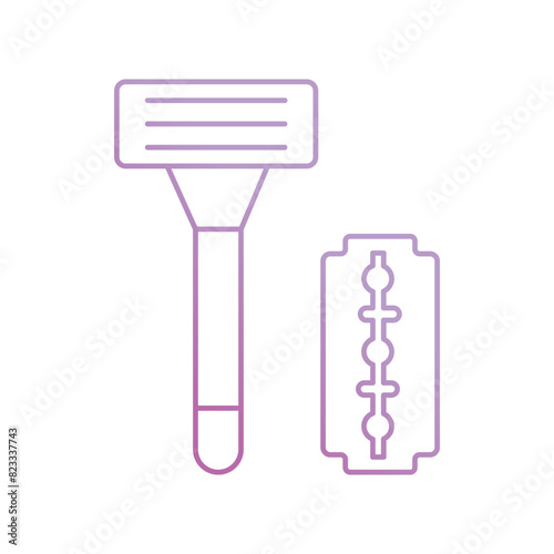 shaving icon with white background vector stock illustration