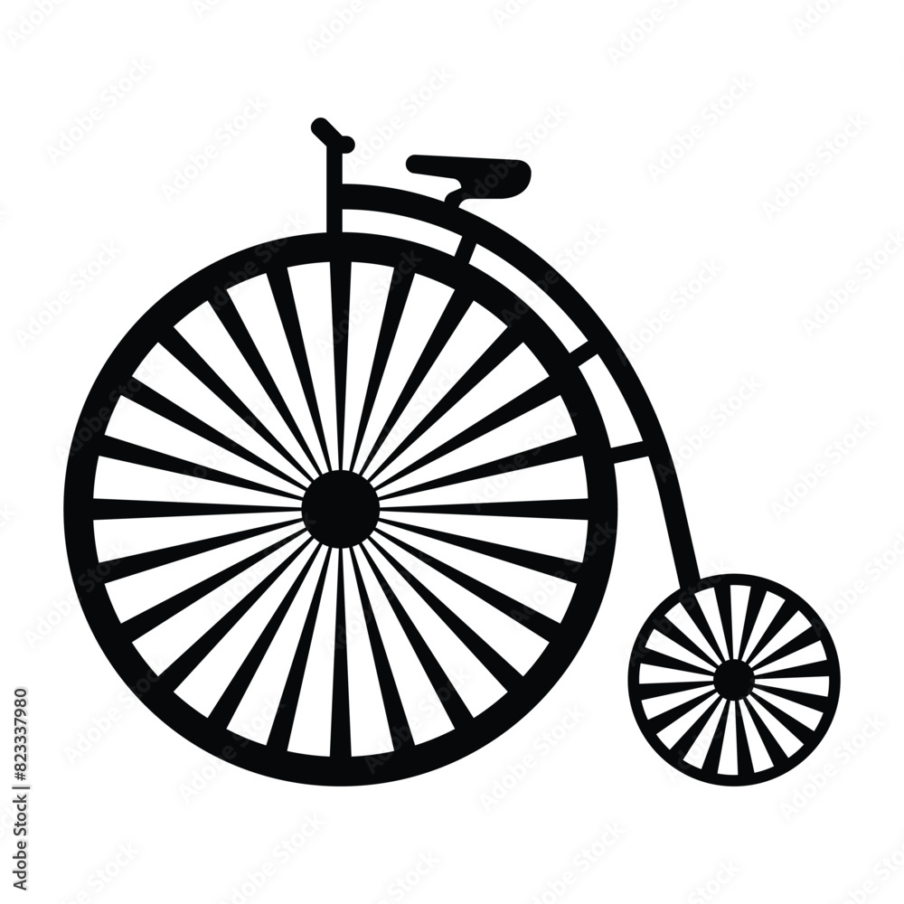 Fototapeta premium Retro bikecycle illustration