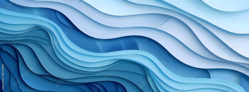 Abstract blue background with paper cut waves
Abstract blue background with paper cut waves