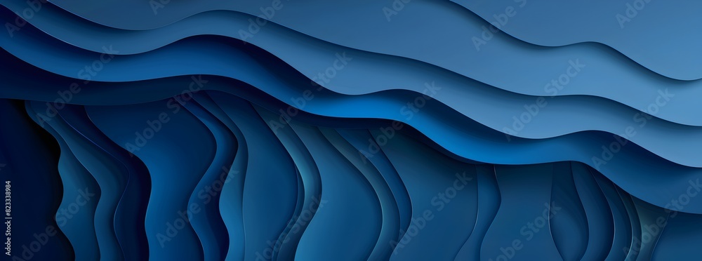 Abstract blue background with paper cut waves
Abstract blue background with paper cut waves