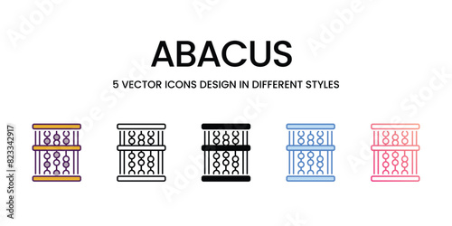 Abacus  Icons different style vector stock illustration