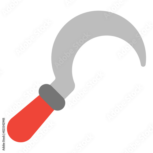 Sickle Icon in Flat Style