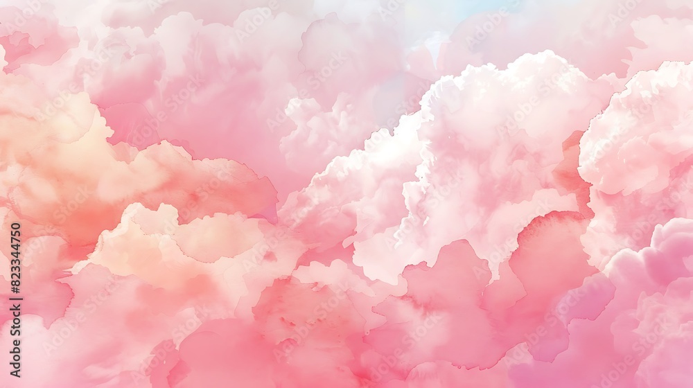 Fototapeta premium abstract, illustration, background, textured, design, bright, pattern, paint, vector, pink background, pink color, colours, horizontal, art, blank, grunge, no people, soft, watercolor, copy space, lig