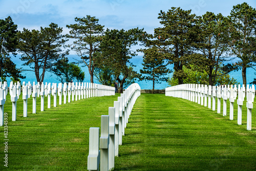 Принти на полотні American Cemetery overlooking Omaha Beach in Normandy