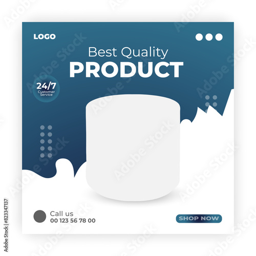 Brand products for realistic music sales social media post template