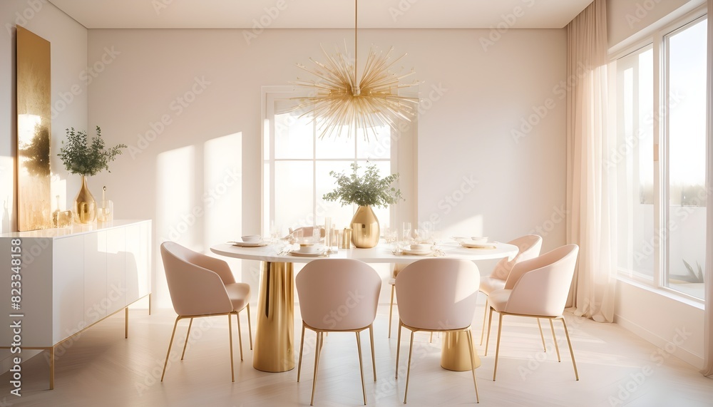 white and gold theme interior modern minimalism photo realism white and gold theme interior modern minimalism photo realism