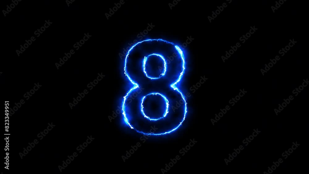 display number one two three four five six seven eight nine animated counting down neon blue lightning 4k looping display number one two three four five six seven eight nine animated counting down neon blue lightning 4k looping