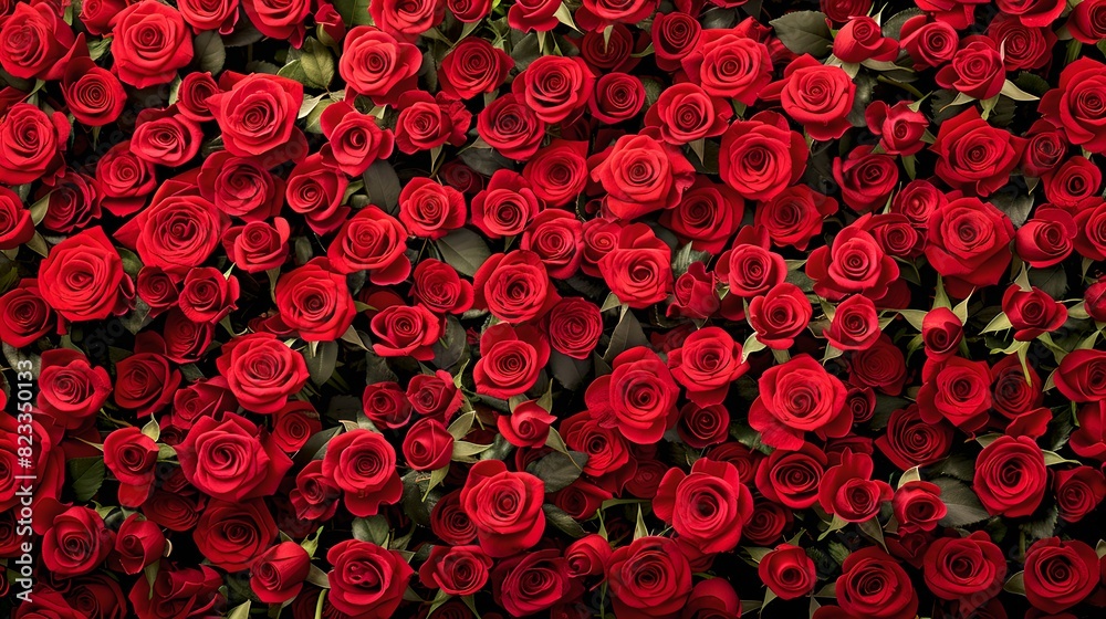 A beautiful wall of red roses. Floral background for romantic themes. Perfect for Valentine's Day designs and love-themed projects. High-resolution and vibrant colors. AI A beautiful wall of red roses. Floral background for romantic themes. Perfect for Valentine's Day designs and love-themed projects. High-resolution and vibrant colors. AI