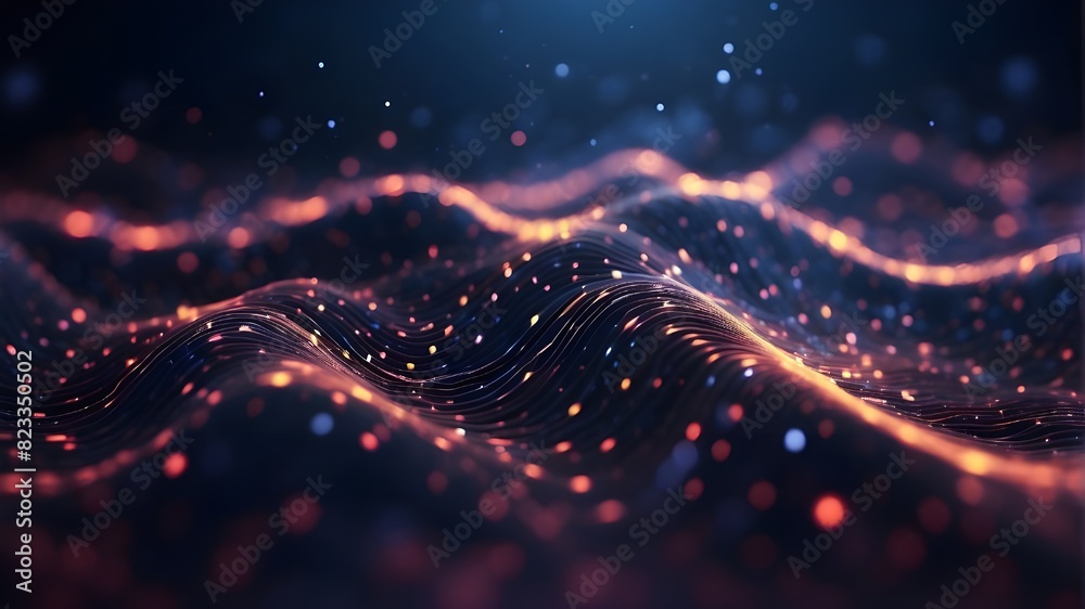 Digital wave backdrop idea in technology.Gorgeous texture of undulating ...