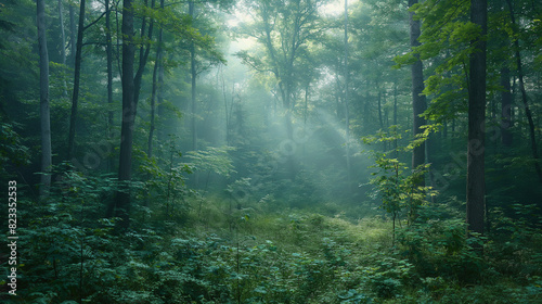 Misty morning in a dense forest. © Wasin Arsasoi