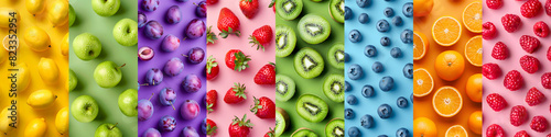 Background of fruits. Fresh mixed fruits