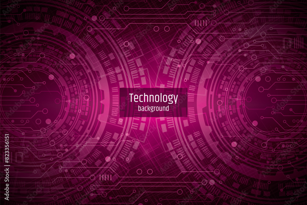 Obraz premium Abstract circuit board futuristic technology processing background