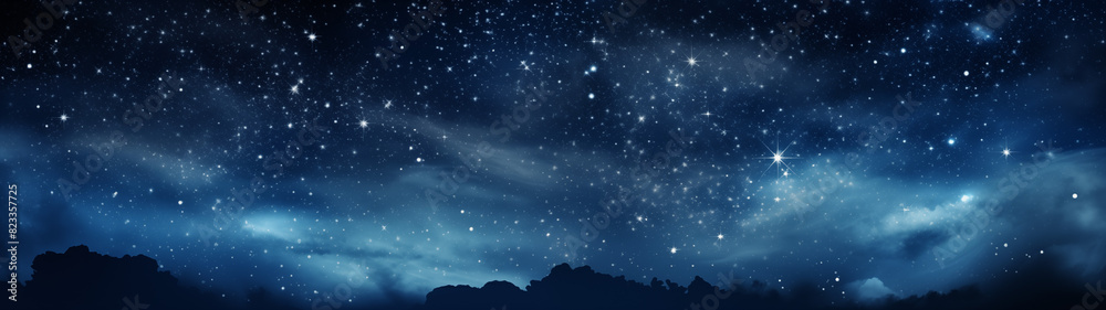 Starry Night with Clouds and Constellations Starry Night with Clouds and Constellations
