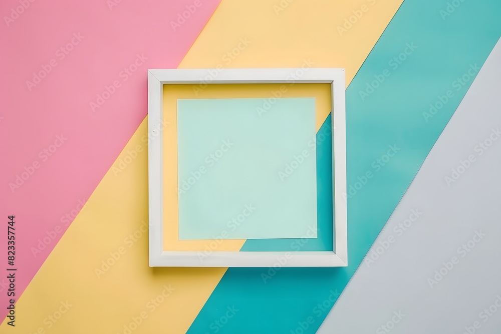 Minimalistic Pastel Background with White Frame for Text or Design Minimalistic Pastel Background with White Frame for Text or Design