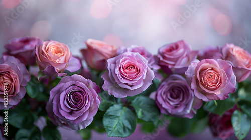 Macro background of beautiful violet roses