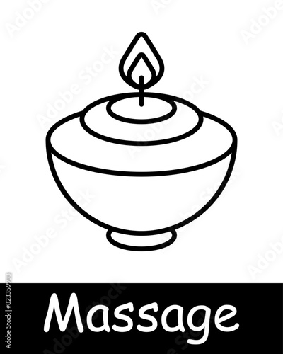 Massage set icon. Therapist, sauna, yin yang, , relaxation, therapy, wellness, spa, body care, stress relief, treatment, oil, stone, towel, shower, relax, health, selfcare.