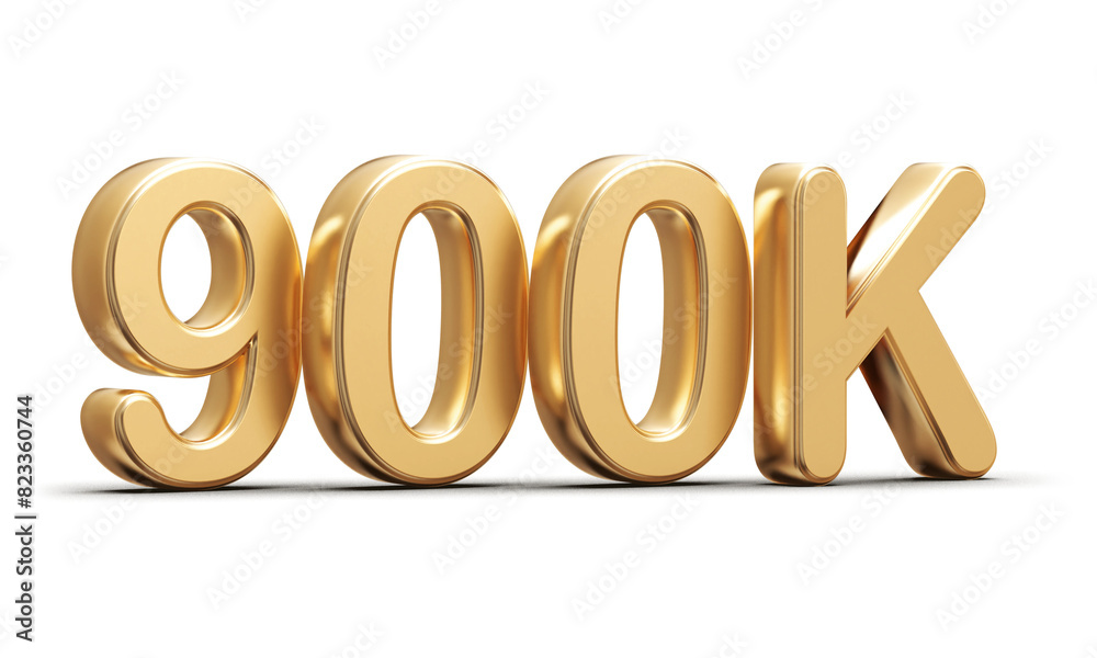 Gold 3d number 900k follower Gold 3d number 900k follower