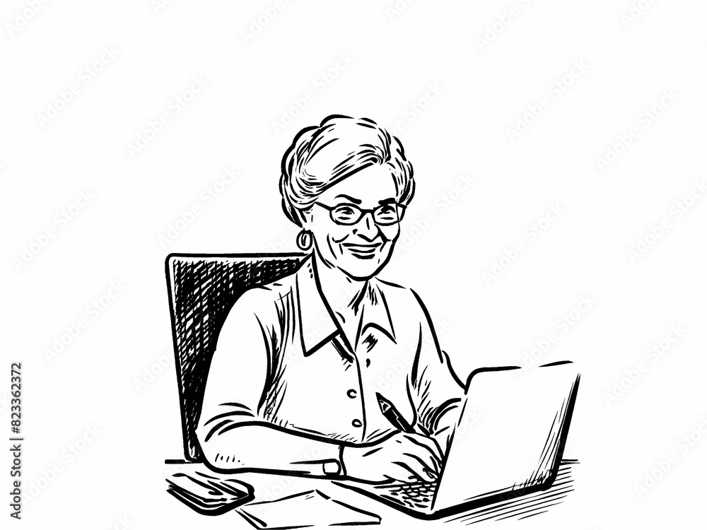 businessman working on laptop