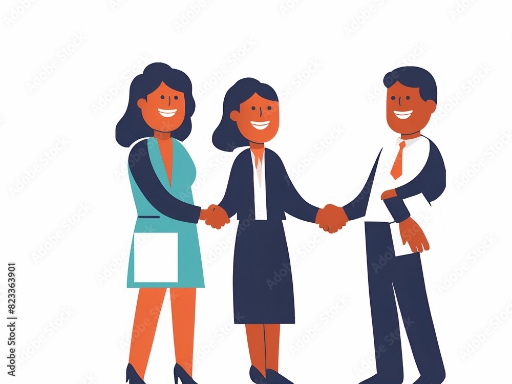 illustration of a people handshaking illustration of a people handshaking