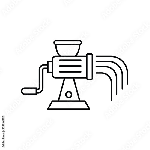 meat mincer icon with white background vector stock illustration
