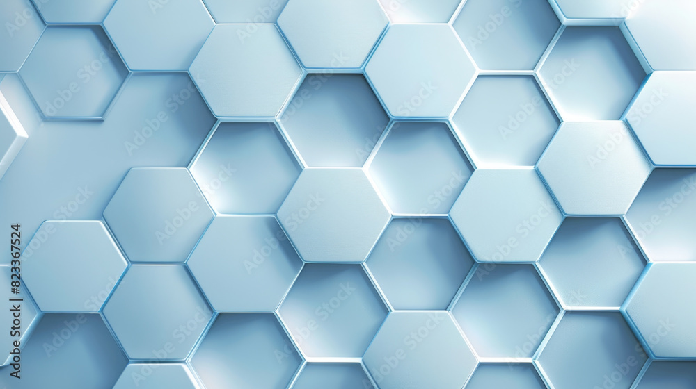Hexagon medical background with bright blue tones and low contrast evoking a gentle, calming feeling. Hexagon medical background with bright blue tones and low contrast evoking a gentle, calming feeling.