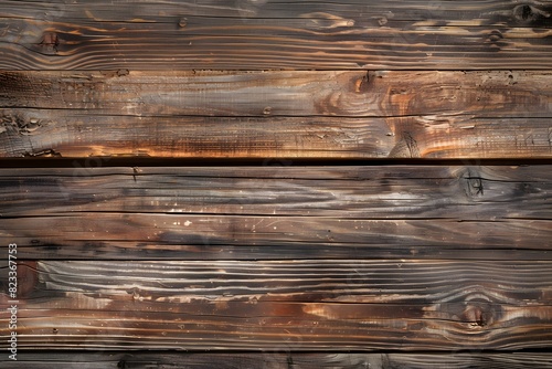 Old Brown Wooden Background with Aged Wood Texture © MD