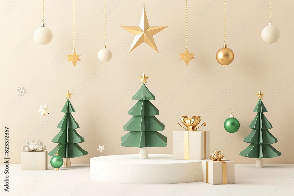 Decorated christmas tree with gifts, Christmas backgrounds Decorated christmas tree with gifts, Christmas backgrounds